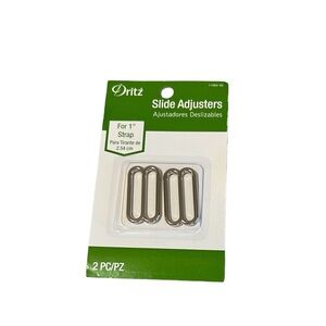 Dritz Slide Adjusters for 1-Inch Strap, Nickel 2-Count